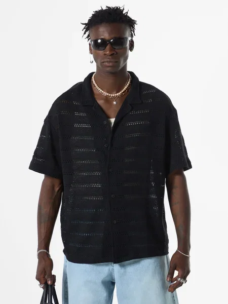 VAMOS CLO Košile Catmint' černá