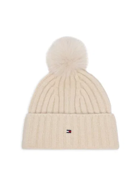 Tommy Hilfiger Czapka Th Flag Kremowy beżowa