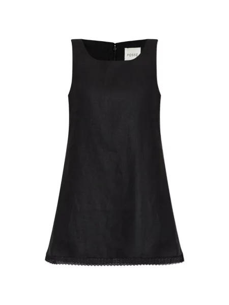 Rochie mini Posse din dantelă negru