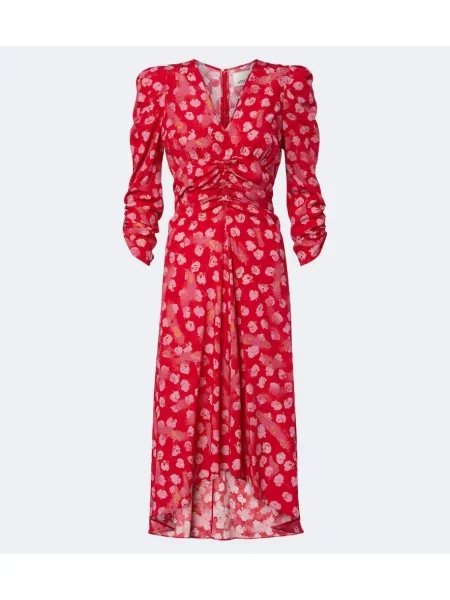 Rochie midi Isabel Marant de mătase cu model floral