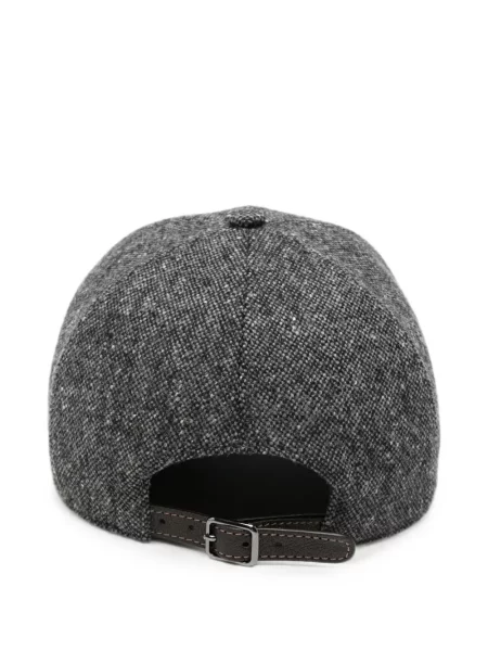 Șapcă Brunello Cucinelli din tweed gri