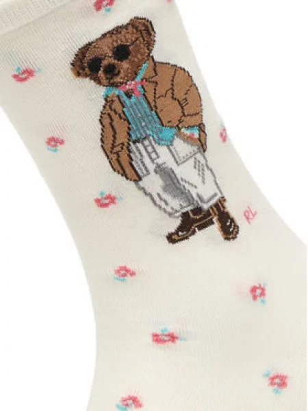 Dlouhé ponožky Polo Ralph Lauren Écru