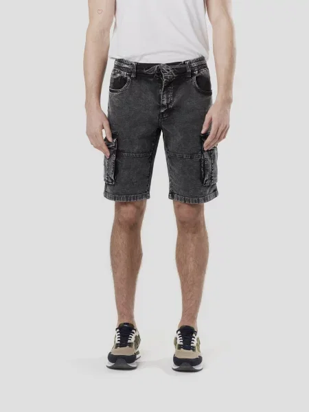 KOROSHI Pantaloni eleganți denim gri