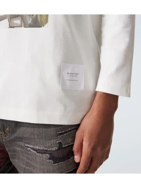 Tricou Junya Watanabe din jerseu alb