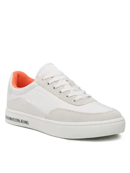 Calvin Klein cipő Classic Cupsole Su Softny krémfehér/fehér/tűzpiros krémes. Méret: 43 EU fehér