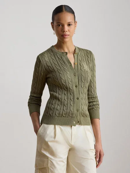 Lauren Ralph Lauren Geacă tricotată verde
