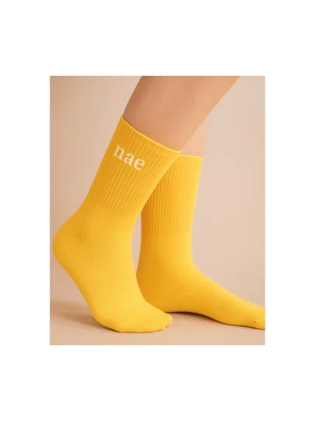 Čarape Nae Vegan Shoes s životinjskim uzorkom žuta