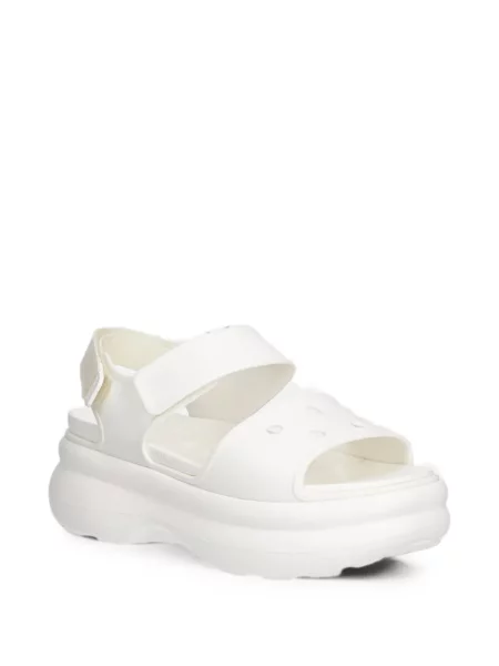 Με τιράντες σανδάλια Crocs με πλατφόρμα λευκό