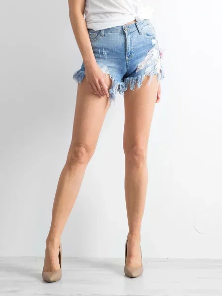 Szorty jeansowe Fashionhunters niebieskie