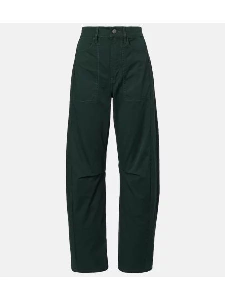 Pantaloni Veronica Beard din țesătură twill verde