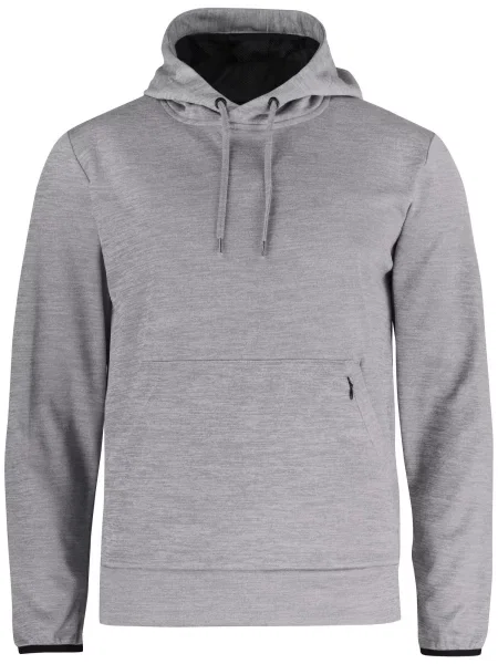 Clique Oakdale funkcjonalna bluza z kapturem melanż – grey melange szary