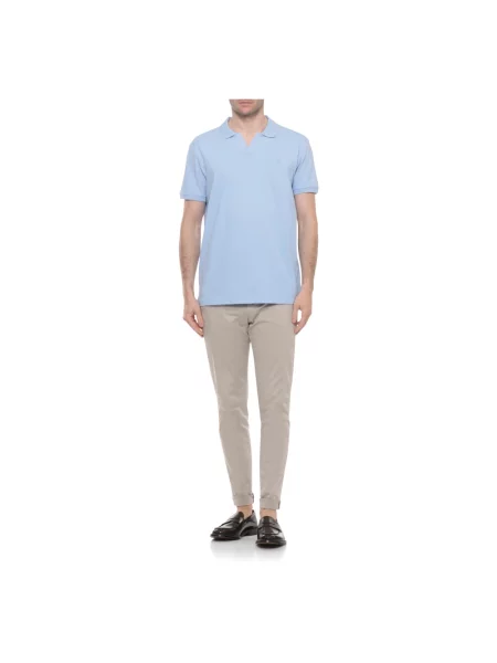 Koszulka polo o kroju slim fit z mieszanki bawełny Polo Ralph Lauren niebieskie