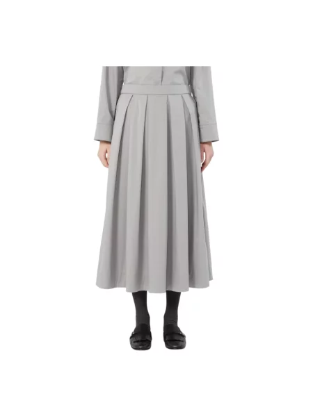 Satynowa spódnica midi Max Mara szara