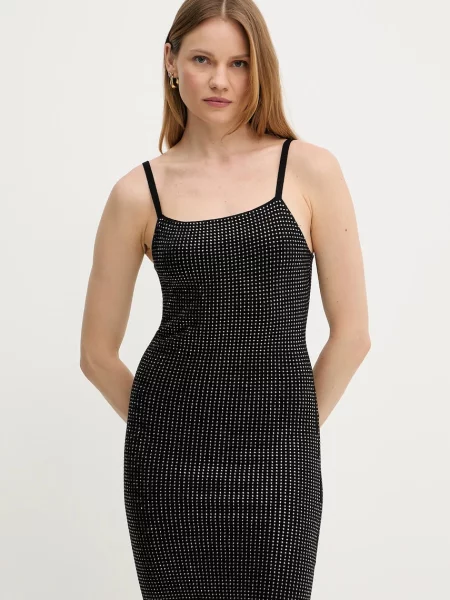 Guess sukienka KHLOE mini dopasowana czarny