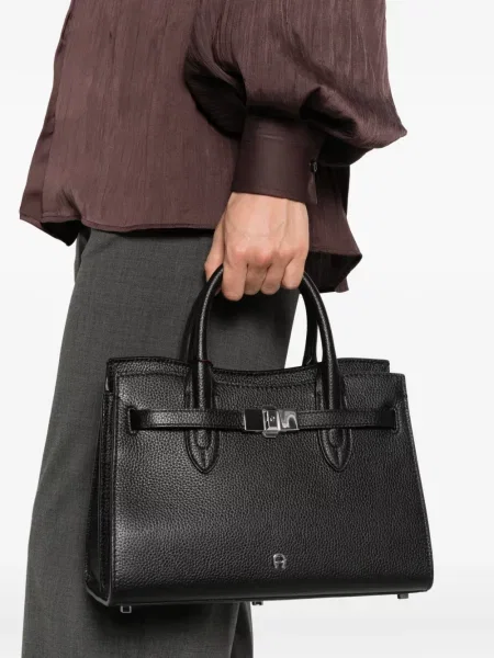 Geantă shopper Aigner din piele negru