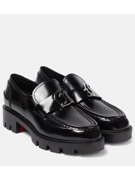 Pantofi loafer Christian Louboutin din piele negru