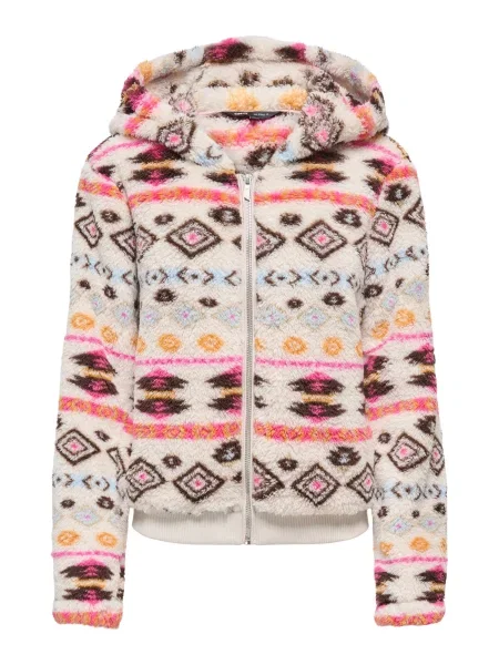 ONLY Geacă de primăvară-toamnă ONLANNA albastru deschis / ciocolatiu / piatră / roz deschis gri