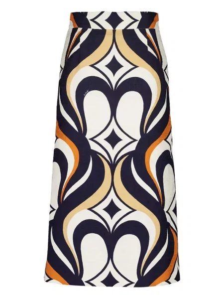 Fustă midi La Doublej până la genunchi alb