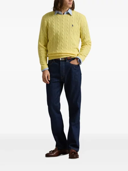 Μικρός κασκέτο Polo Ralph Lauren με χαμηλή μέση υφαίνω διαγωνίως πράσινο