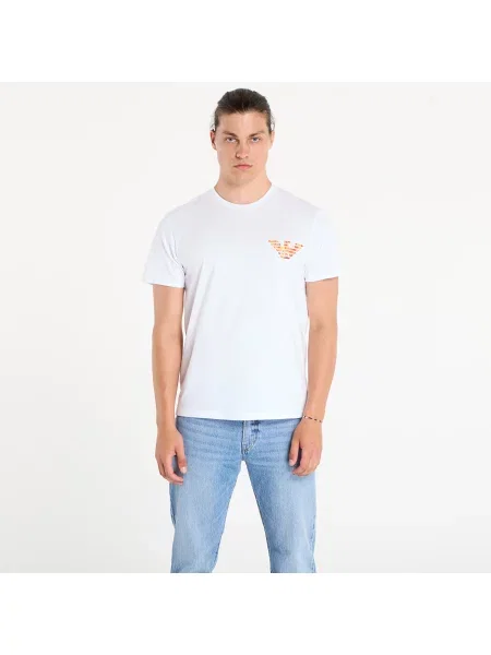 Тениска Emporio Armani Crew Neck T-Shirt White Print Eagle L бяло