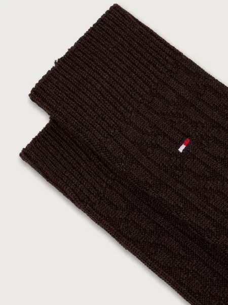 Tommy Hilfiger ponožky pánske s prímesou vlny hnedá