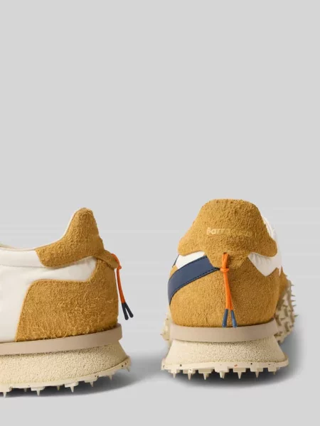 Sneakersy z mieszanki skóry i tkaniny z profilowaną podeszwą Barracuda