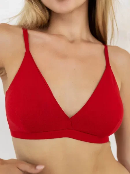 Бюстгальтер с мягкой чашкой червоний
