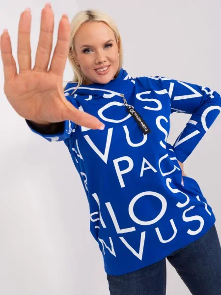 Hoodie Fashionhunters s kapuco modra