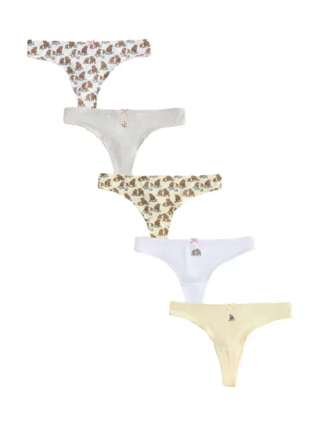 Next Tanga bej deschis / gri amestecat alb