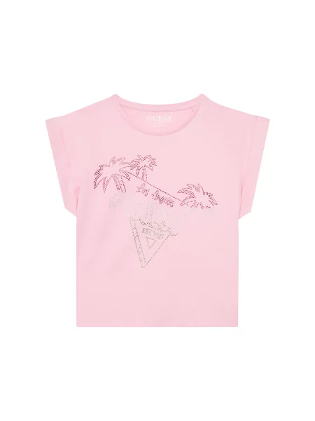 Guess Majica Regular Fit roza