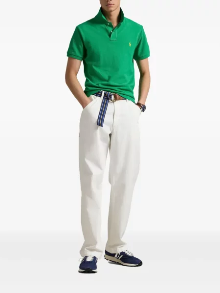 Pletene sportske kratke hlače Polo Ralph Lauren s printom bijela