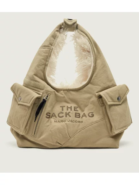 Geanta hobo Marc Jacobs din canvas verde