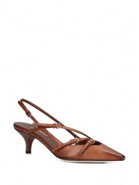 Pantofi cu toc Miu Miu slingback maro