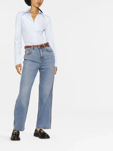 Tiesūs džinsai Tory Burch mėlyna