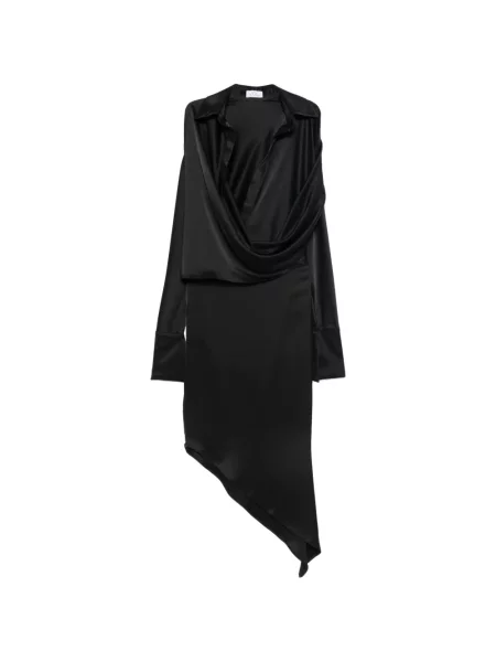Rochie midi Vestiaire D'un Oiseau Libre asimetrică drapată negru