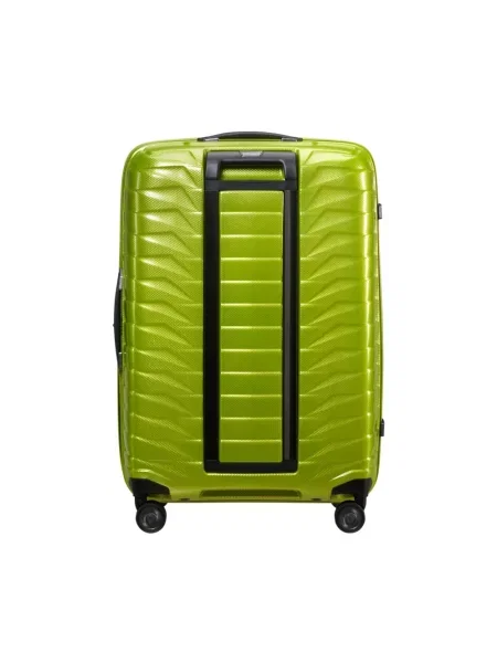 Lniana walizka Samsonite zielona