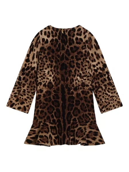 Sukienka dziecięca Dolce And Gabbana brązowa
