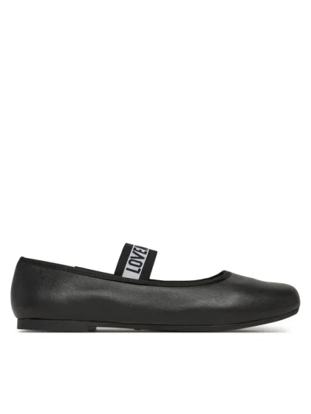 LOVE MOSCHINO Baleríny Čierna biela