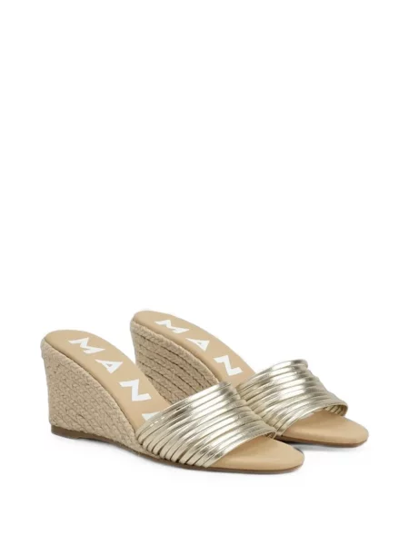 Espadrile Manebi din piele cu pană