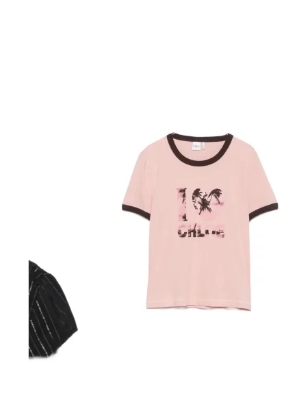 Tricou Chloé cu imagine roz