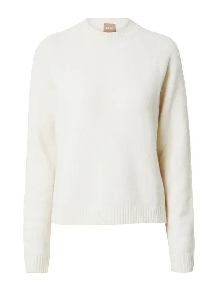 BOSS Pulover Febisan Écru alb