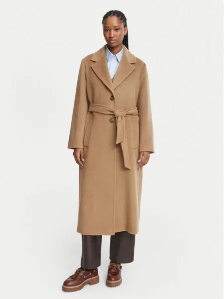 Weekend Max Mara Μάλλινο παλτό Bronte Ανοιχτό καφέ