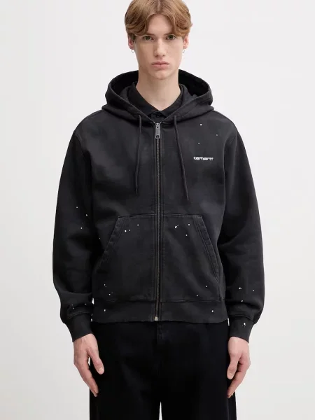Carhartt WIP Hooded Painter hanorac cu și glugă din pentru bărbați negru