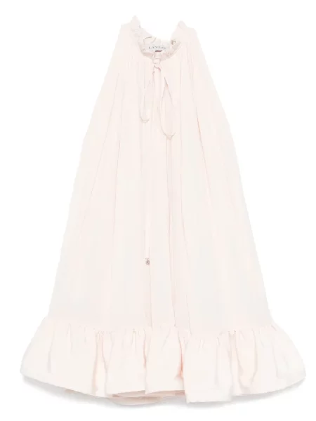 Rochie mini Lanvin cu volane de costum roz