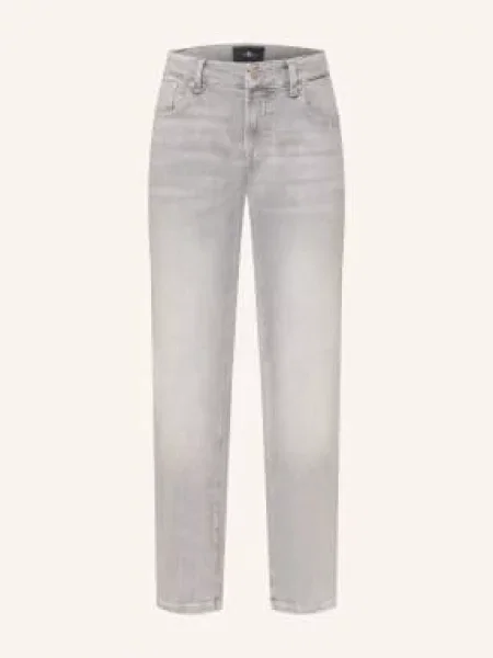 7 For All Mankind Rovné Džíny Calie Straight Ankle silver wash