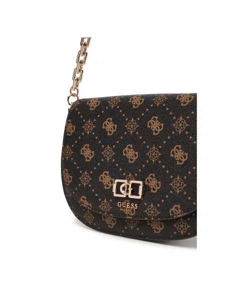 Сумка Guess с автографом коричневая