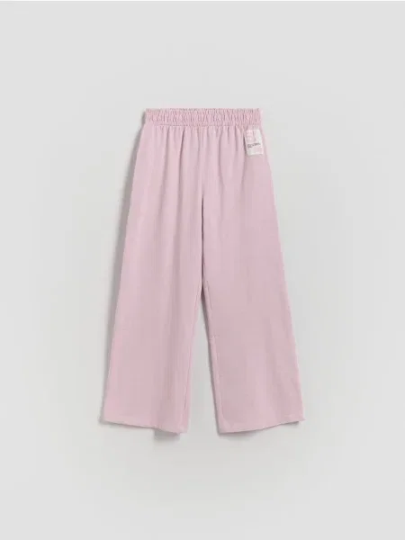 Reserved Спортивні штани wide leg світло-ліловий 