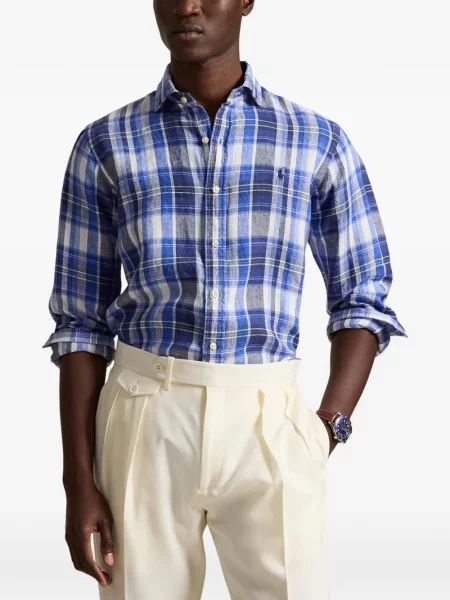 Șosete Polo Ralph Lauren cu broderie în carouri de flanelă verde