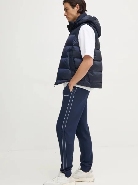 Michael Kors spodnie dresowe z aplikacją granatowy