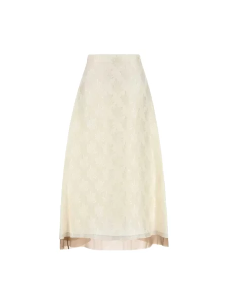 Spódnica midi Fendi do kolan biała